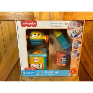 Fisher Price Sit And Crawl Gift Set Baby Gift sets Color Multicolor Toys New Sea